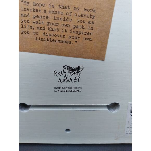 2014 Kelle Rae Roberts Embrace Change Wall Hanging Plaque 9.5 In X 7 In Wood - Picture 4 of 8